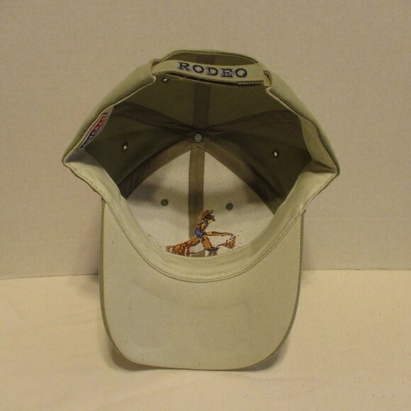 Santo Cap Rodeo Bull Cowgirl NEW Tan Brown Black Embroidered Vintage 1997 Hat - Picture 9 of 10